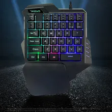 G30 Wired Gaming Keypad With RGB Backlight 35 Keys Ergonomic One-handed USB 2.0 Portable Game Keyboard