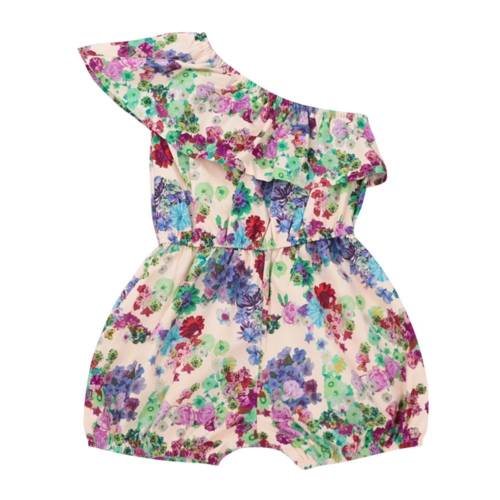 

Summer Baby Girls Jumpsuit Romper Cotton Elastic Waist Print Floral Beach Holiday Short Romper For Girl Toddler Babies D25