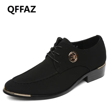 

QFFAZ New Brand Arrival Spring Summer Comfortable Casual Shoes Men Shoes For Men Lace-Up British Pointed Toe Fashion Flats