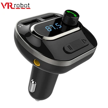 

VR Robot Bluetooth Handsfree Car Kit 5V 2.4A USB Charger Aux Audio Car MP3 Player FM Transmitter Modulator TF Card U Disk Player