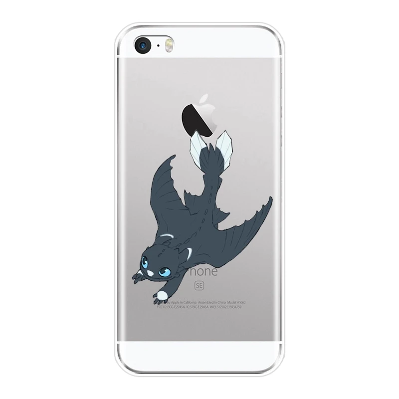 Силиконовый чехол для телефона для iPhone 5 5C 5S SE 4 4s Как приручить дракона Беззубик аниме мягкая задняя крышка для iPhone 4 5 S Чехол