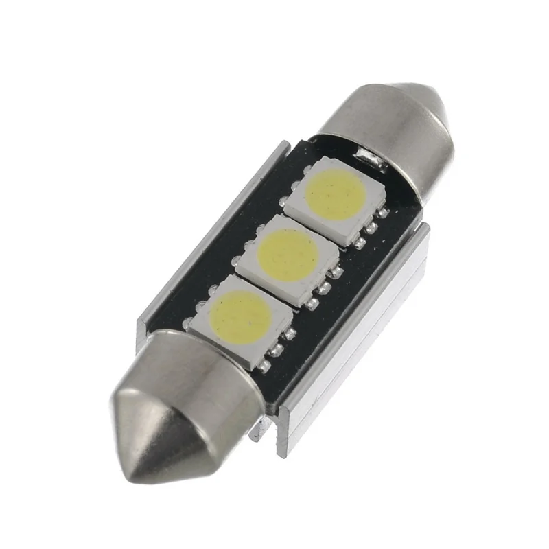 10 шт сигнальная лампа C5W 31 мм-41 мм 3 SMD 5050 Светодиодный CANBUS Нет Ошибка гирлянда шарик автомобиля свет номерного знака автомобильный плафон