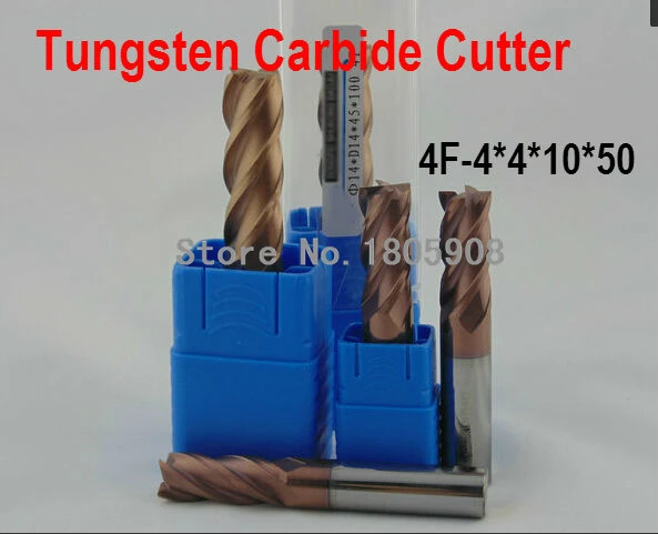 coating carbide cutter 5PCS 4F-4.0*4*10*50MM alloy milling cutter, CNC machine, milling machine, CNC milling tools, Nc tool