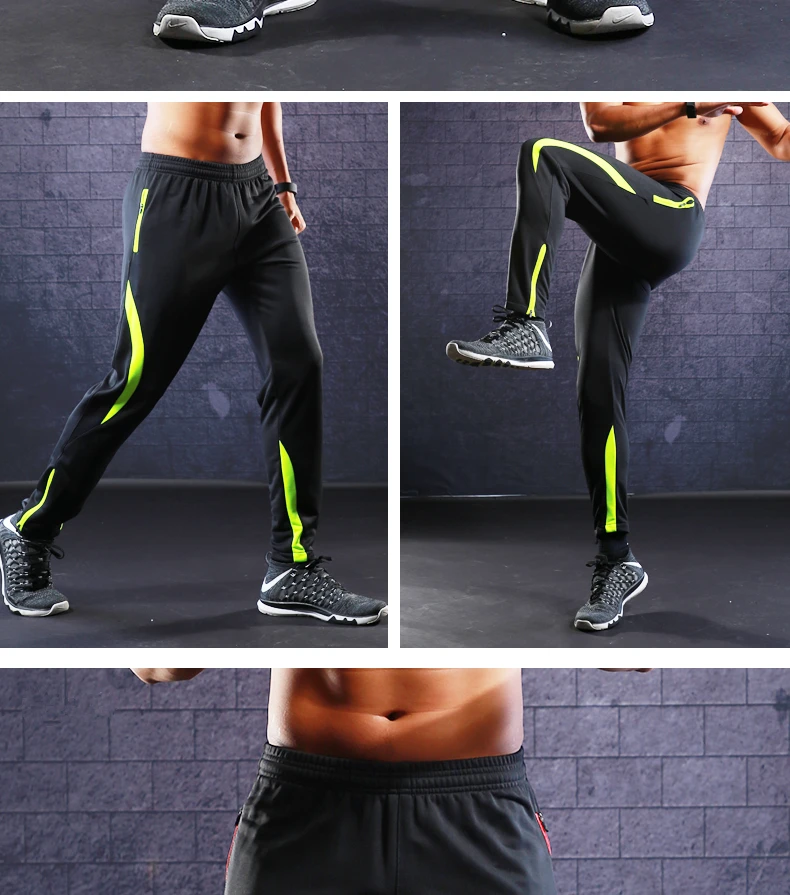 Новые мужские спортивные штаны для бега с карманами, тонкие футбольные штаны для взрослых, леггинсы для бега, тренировочные брюки тренажерный зал фитнесс