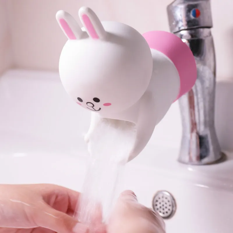 Cute Cartoon Faucet Extender Baby Tubs Hand Washing Device For Children Kid Hand Washing Helper in Bathroom Sink Accessories