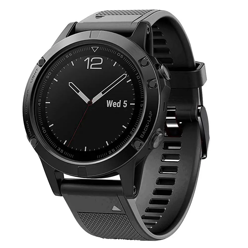 Luxury Replacement TPU Wristwatch on for Garmin Fenix 5X / 5X Plus / 3 / 3 HR Watch Strap Bands Smartwatch Buckle Wrist Band