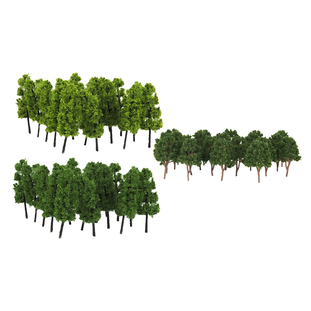 1/200 Train Model Trees & 1/150 Plastic Train Layout Scenery Model Trees Train Set Accessories Mini Scenery Landscape Trees