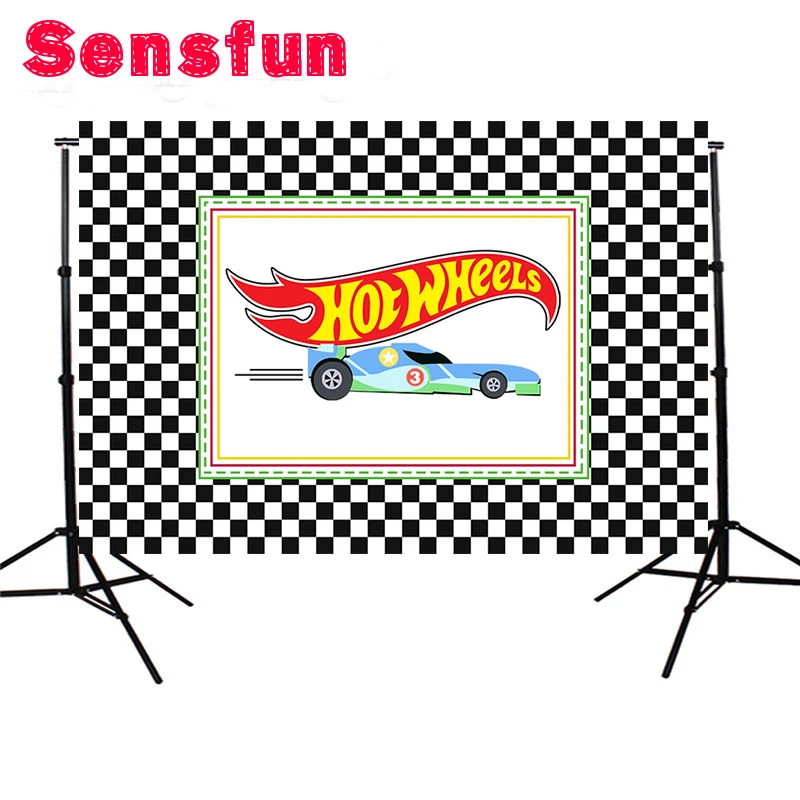 Виниловый фон для студийной фотосъемки Sensfun черный и белый цвета с горячими