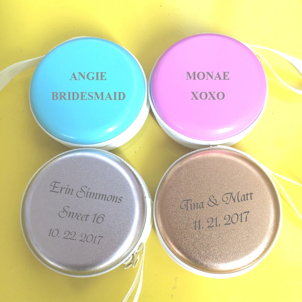 

100Pcs Personalized Wedding Favor For Guests,Mini Cute Change Purse Baptism Favor,Custom Kids Birthday Party Gifts,Engrave Logo