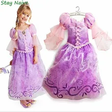 Fantasia vestidos; коллекция года; Детские платья для костюмированной вечеринки; костюм Рапунцель; одежда принцессы; одежда для выступлений; горячая распродажа;