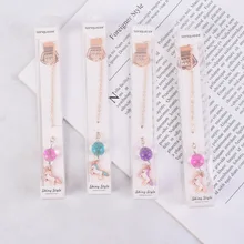 1 шт. металлическая закладка Мультфильм подвеска «Фламинго» держатель книги Bookmarks для книг канцелярский школьный офисный поставка Escolar Papelaria