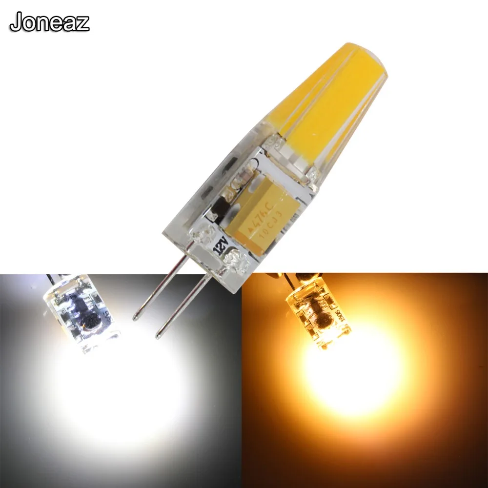 Joneaz 6X bombillas светодиодные лампы G4 Ac Dc 12 В супер COB чип теплый белый 2 Вт 220 люменов