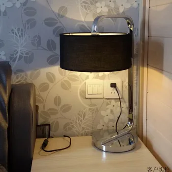 

Modern white black table lamps study living room bedroom lamp Home Furnishing hotel decorative table light Z12424