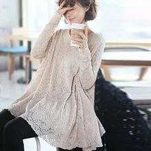 2015 Nouveaux Vêtements Pour Les Femmes Enceintes Robes De Maternité Dentelle casual dress vêtements de maternité Printemps Vêtements À Manches Longues D’une Seule Pièce