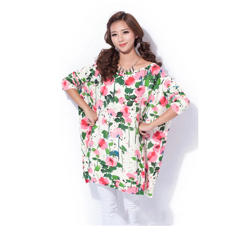 

Women Knitted Dress With Long Sleeve Maternity Loose Dresses Pregnancy Sweater New Pregnant Cotton Clothing White Dress 703013