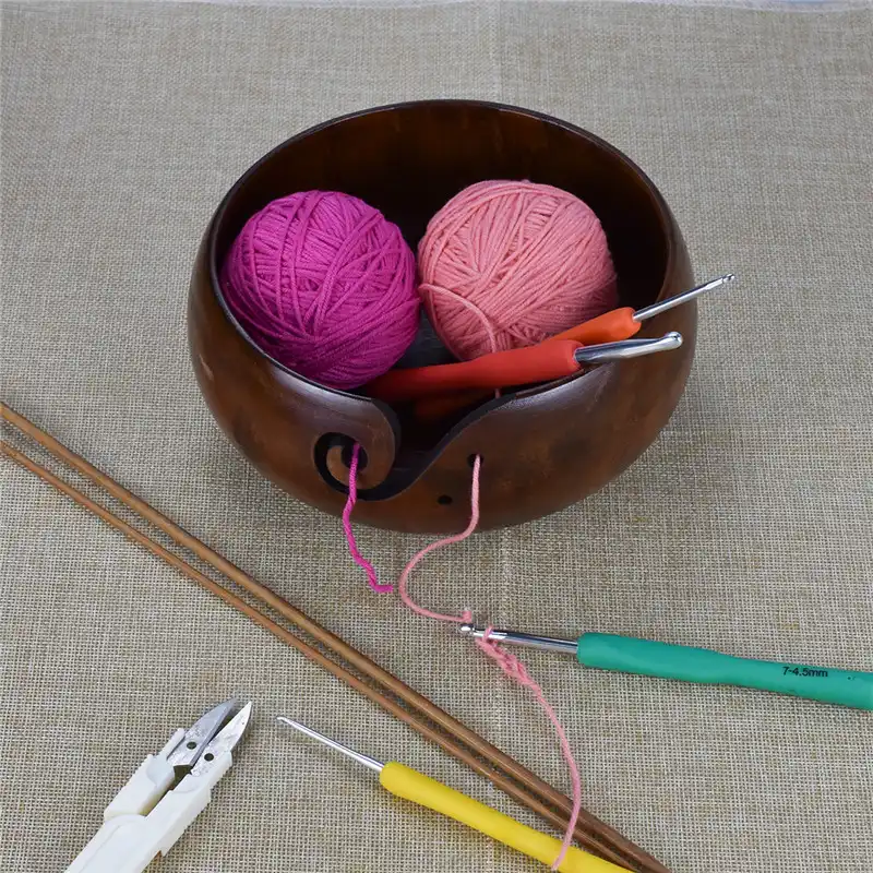 Wooden Yarn Bowl Diy Handcrafted Knitting Yarn Holder For Knitting And Crochet Sewing Accessories Organizer For Mother S Gift Wooden Yarn Bowl Diy Handcrafted Knitting Yarn Holder For Knitting And Crochet Sewing Accessories Organizer For Mother S Gift