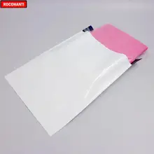 ROCOHANTI 100x Белый Поли сумки на заказ логотип напечатанный пластиковый почтовый пакет 17*30 см
