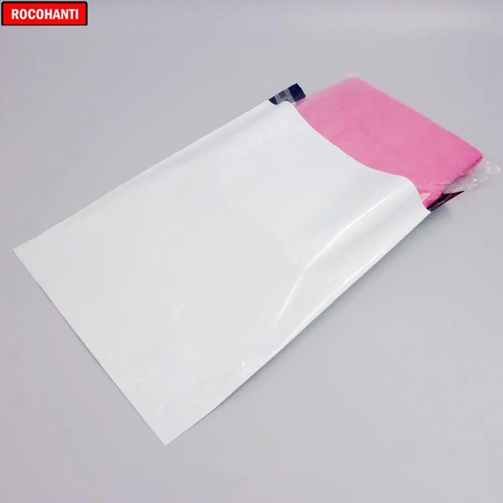 ROCOHANTI 100x белые полиэтиленовые пакеты для доставки с логотипом на заказ