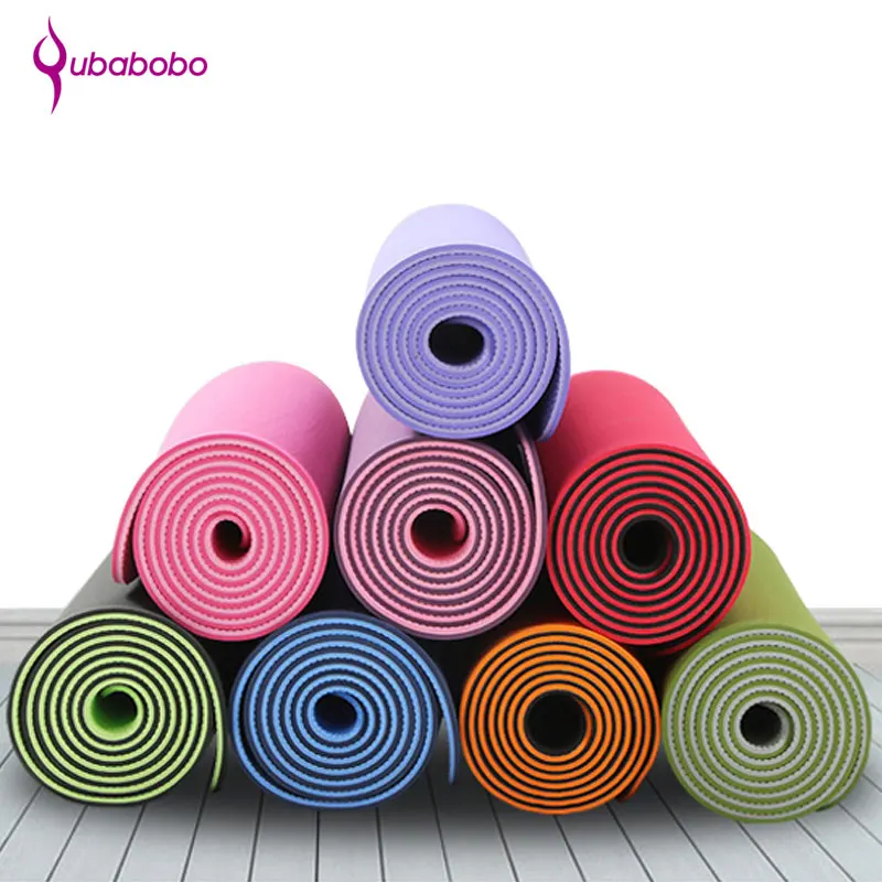 [QUBABOBO] 6mm High Quality TPE Yoga Mat Fitness Mat Pilates Balance Sport Non-slip Colchonete Gymnastics Dedicated Cushion