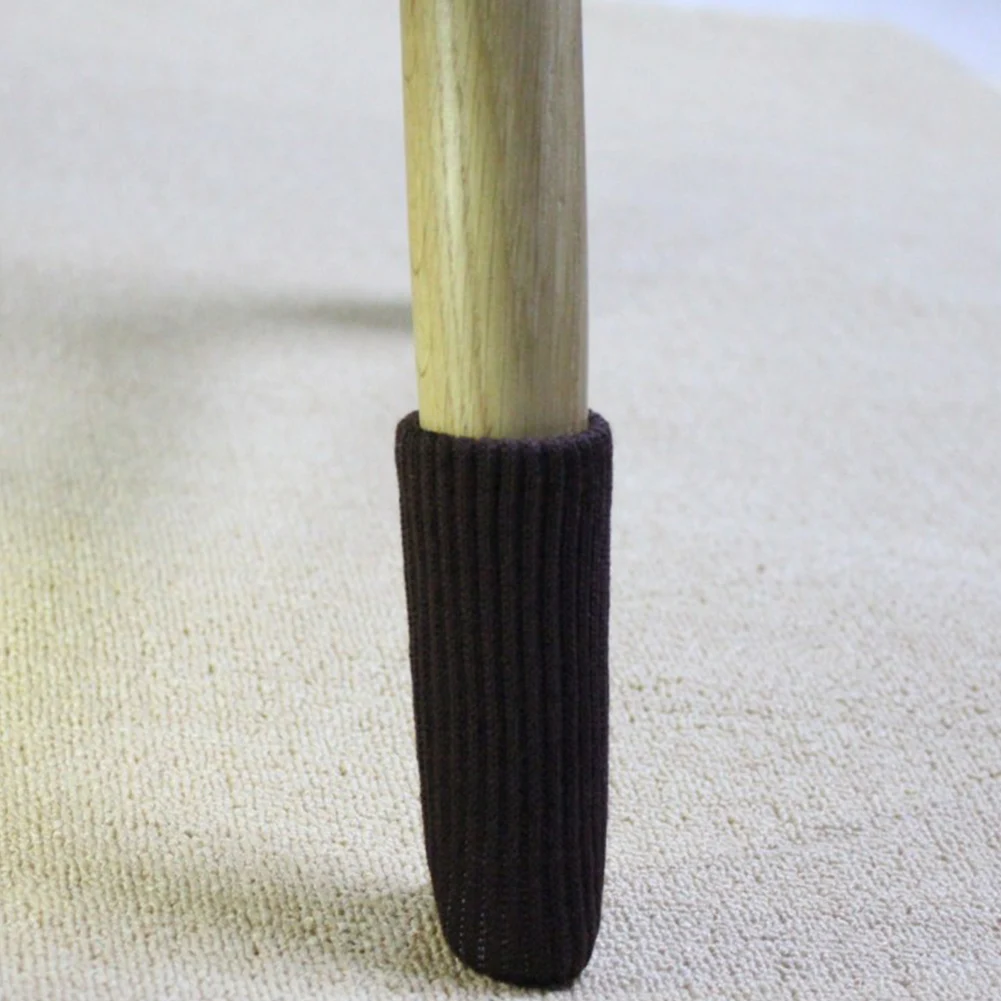 

4Pcs Floor Protection Thicken Furniture Feet Sleeve Cover Chair Leg Socks Anti-slip Knitting Table Protector