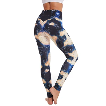 

New Hotsale Women Print Leggings Elastic Workout High Waist Fitness Leggins Dropp Shipping Wholesale
