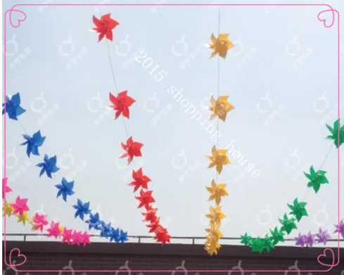 이벤트 및 파티 용품 웨딩 소품 풍차 파티 장식 플라스틱 diy 장난감 다채로운 장식 windmilsl에 6 각도