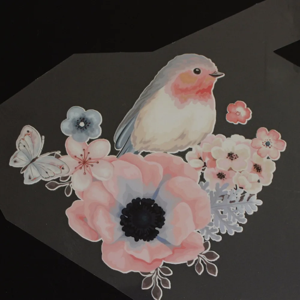 

1Pc Bird Iron On Patch DIY Heat Transfer Sticker Applique Clothing T-Shirt Fabric
