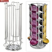 Top Home Solutions Revolving Rotating 24 Capsule Coffee Pod Holder Tower Stand Rack For Dolce Gusto