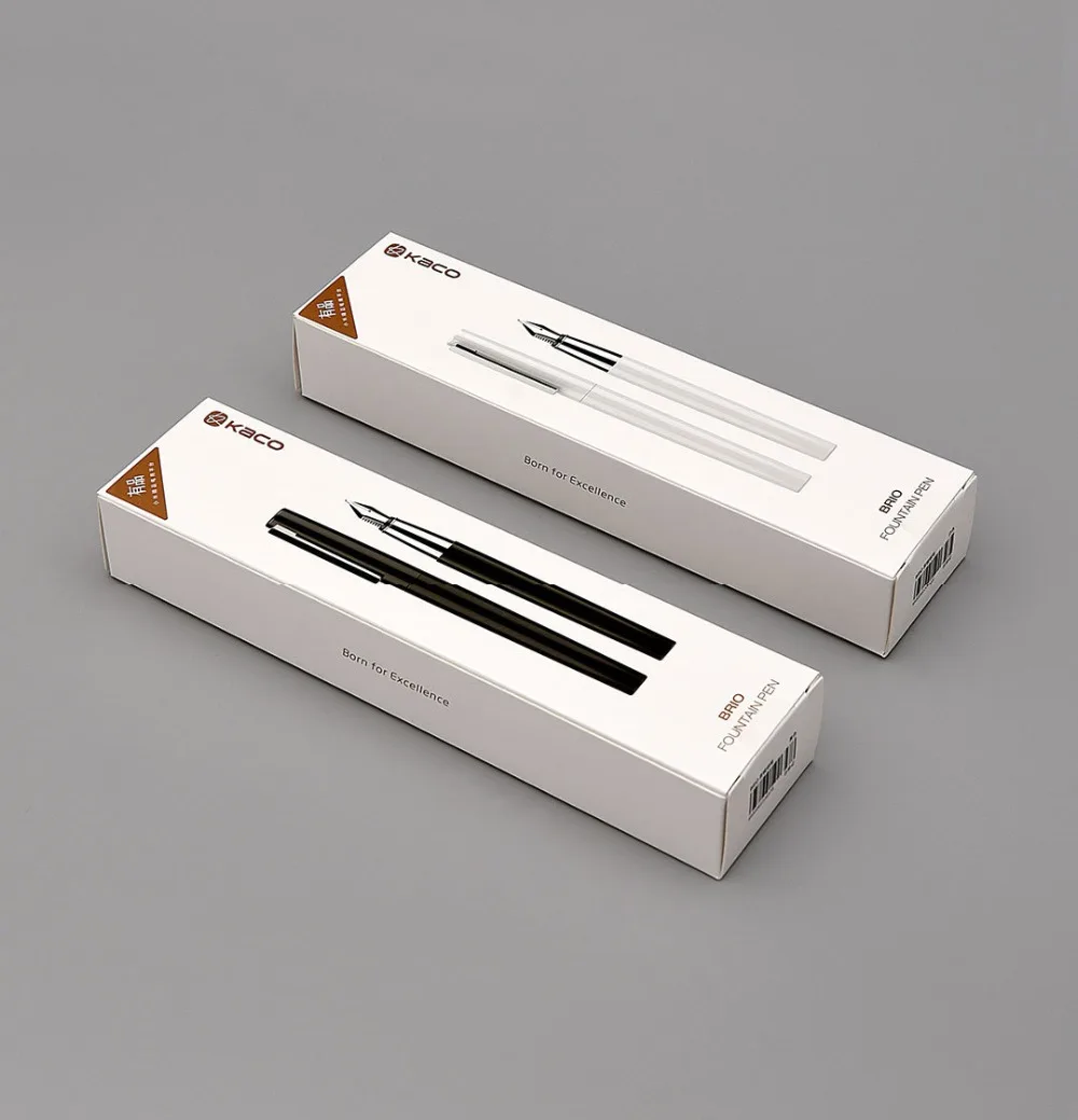 Xiaomi Mijia BRIO черная/белая авторучка с чернильной сумкой, сумка для хранения, чехол, 0,3 мм, перьевая металлическая ручка для письма, ручка для подписи