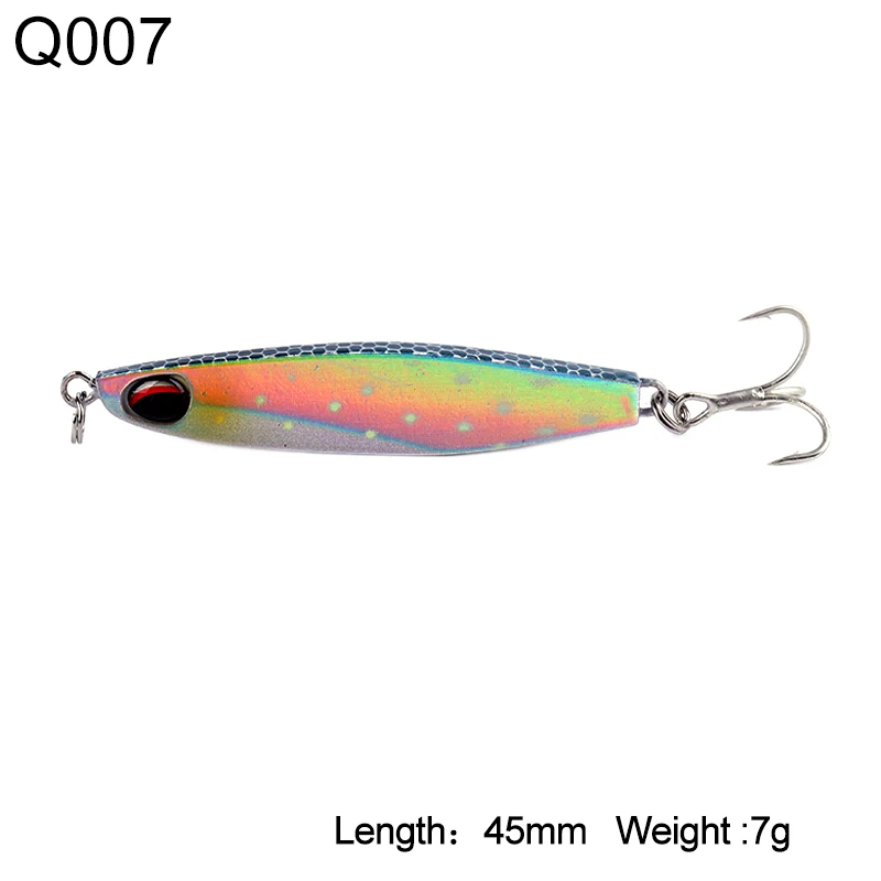 Kingdom Search Jigging Spoon Fishing Lures Hard Baits 1PC Full Aqueous Layer Metal Lure Model 4001 Fishing Tackle - Цвет: 4001-45mm-7g-Q007