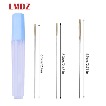 

LMDZ 20Pcs 6.1/6.3/6.9mm Gold Tail Plated Stainless Steel Hand Sewing Needles With Bottle Package Home DIY Sewing Combination