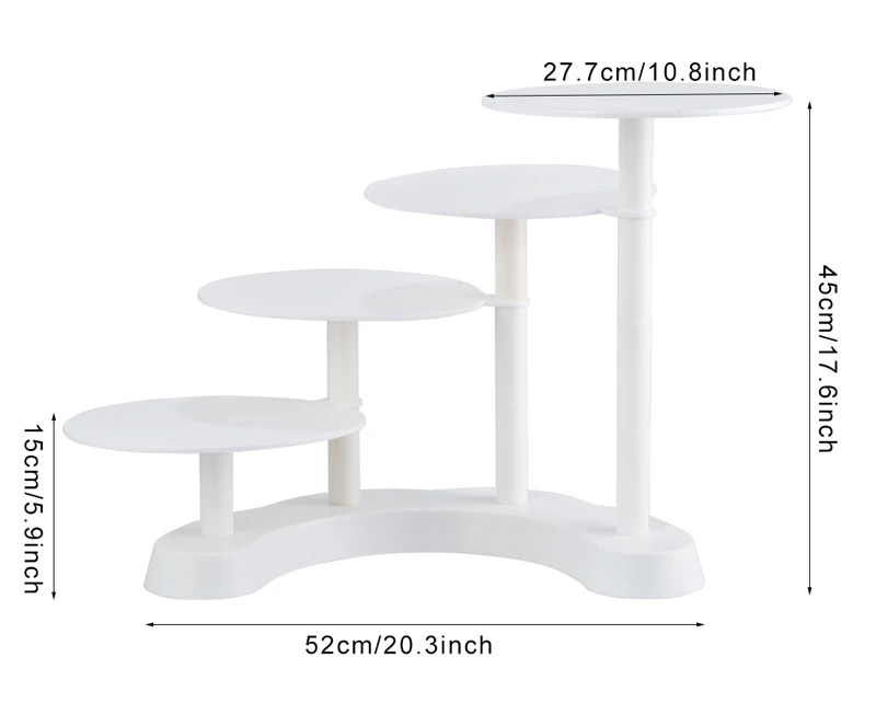 

4 Layer Wedding Party Cake Rack Stair-Stepping Multilayer Plastic Display Cupcake Stand Home Kitchen Baking Cake Tools