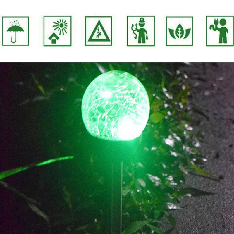 Led Solar Lamp Solar Powered Led Lights For GardenWaterproof Led Solar Light Solar Garden Light LED Waterproof Crack Ball (5)