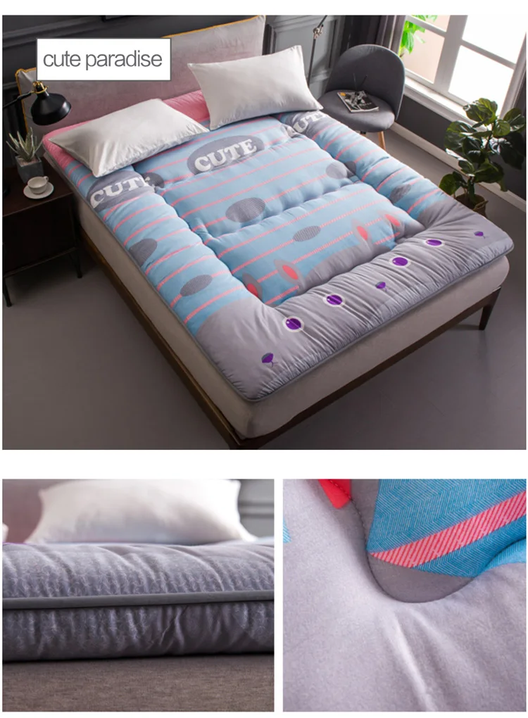 0,9x2 м печатных складной толстые матрас для односпальной кровати студенческого общежития татами Йога кровать диван массаж Весна матрас