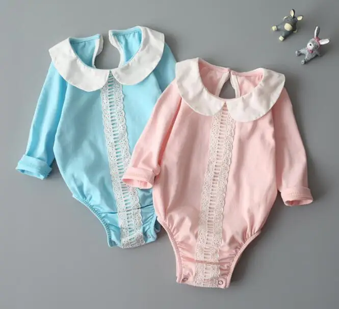 

4pcs/lot baby romper Baby girl's Spring long sleeve lace long sleeve girls romper jumpsuit sylvia 543700046073