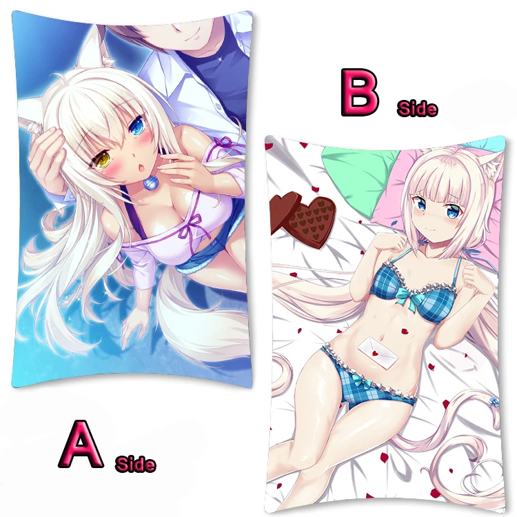 Аниме Nekopara Chocolat ванильный Azuki кокосовый клен Dakimakura обнимающий чехол для подушки для тела, наволочка для подушки, 2WAY 35x55 см