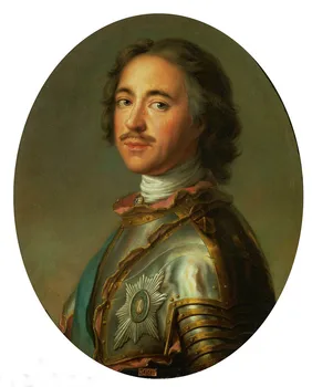 

wholesale oil painting # Good quality TOP art # Russian Emperor Peter the great OIL painting ON CANVAS- 30 inches large