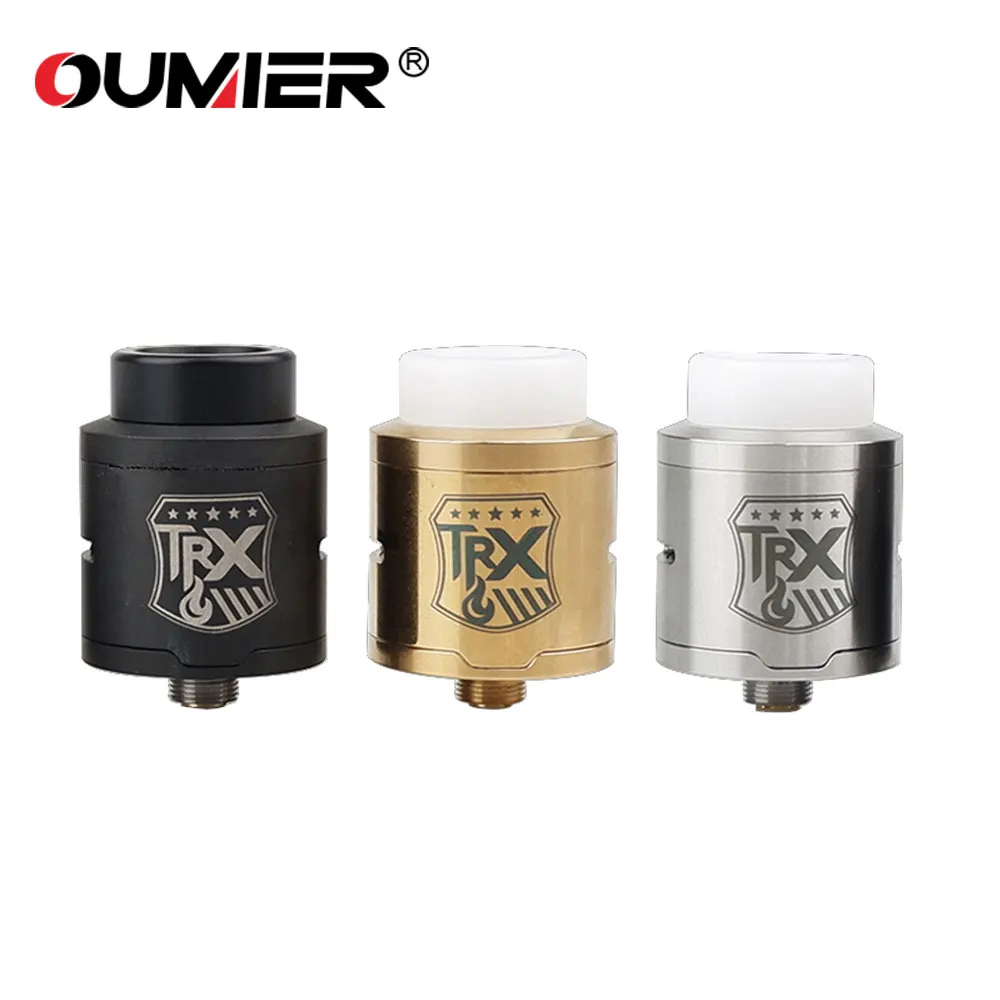 

Original OUMIER TRX RDA Tank 24mm RDA Atomizer with Easy Building Dual Posts Deck & Deep Juice Well Vape Tank Vs Loop / Drop Rda