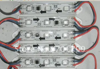 

LED digital module,WS2811IC 5050 3LEDS;DC12V input,waterproof,20pcs a string;256 gray scale