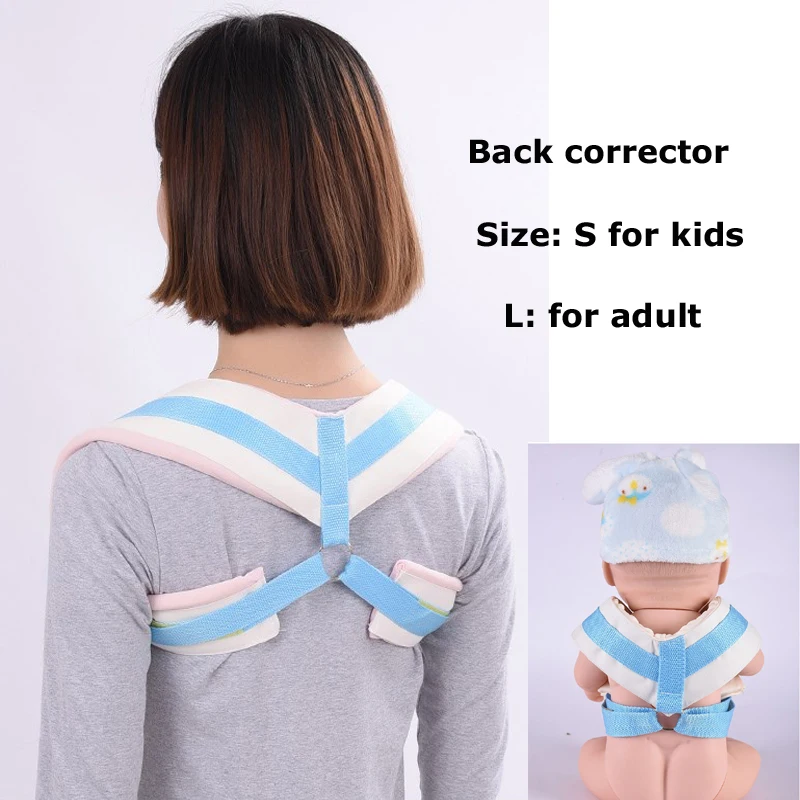 

Kid Adult Adjustable Back Support Posture Corrector Clavicle Spine Back Shoulder Lumbar Brace Support Belt Posture Correction