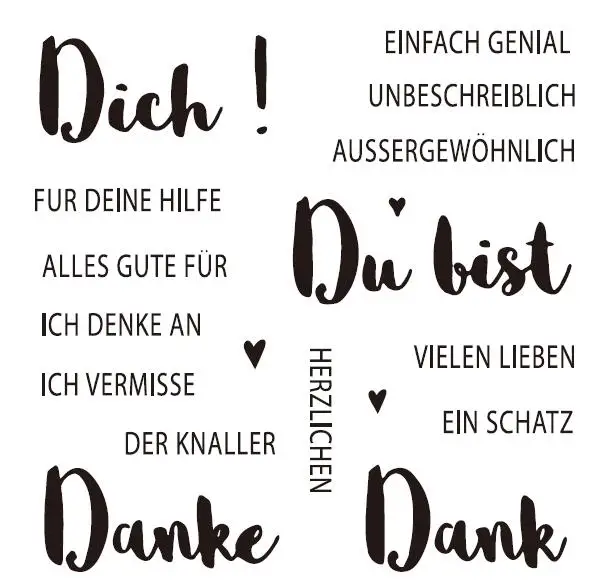 

German Transparent Clear Stamp for DIY scrapbooking/Card Making C406