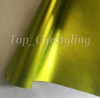 

Lemon Green Icematte chrome Vinyl Wrap Car Wrapping Film For Car COVERING FOIL styling With Air Rlease PROTWRAPS 1.52x20m/Roll