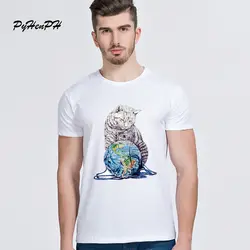 PyHenPH 2017 Для мужчин брендовая футболка новая рисованной наши feline божество показывает сдержанность печати Футболка для Для мужчин