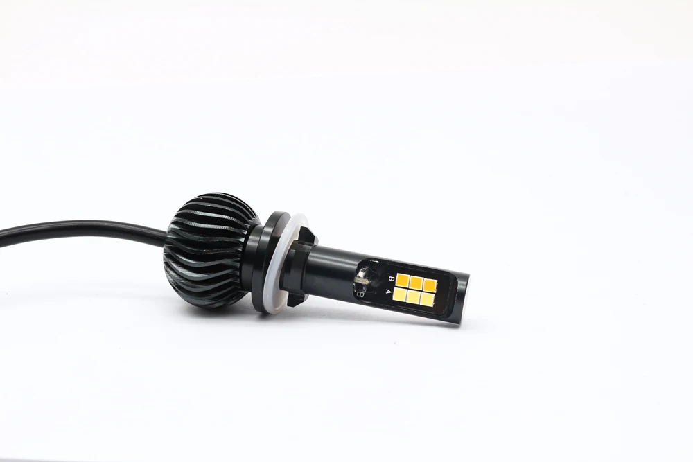 Dual Color Change Headlight H7 H4 LED Fog Light Bulb 6000k White 3000K Yellow H1 H3 H8 H11 9005 9006 880 12V 20W LED Headlights (34)