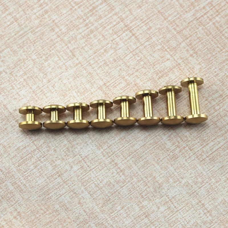

DIY leather craft multi size leather craft brass screws belt bag rivet and studs 20pcs/lot