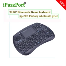 iPazzport 5pc English Wireless Bluetooth Mini QWERTY keyboard with TouchPad gaming keyboards PC ,Smart TV BOX Mini PC ablet