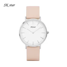 Top Brand SKStar Watches Men & Women Quartz watch High Quality Nylon Leather Rose Gold Silver Clock 4cm Relogio Masculino Femme
