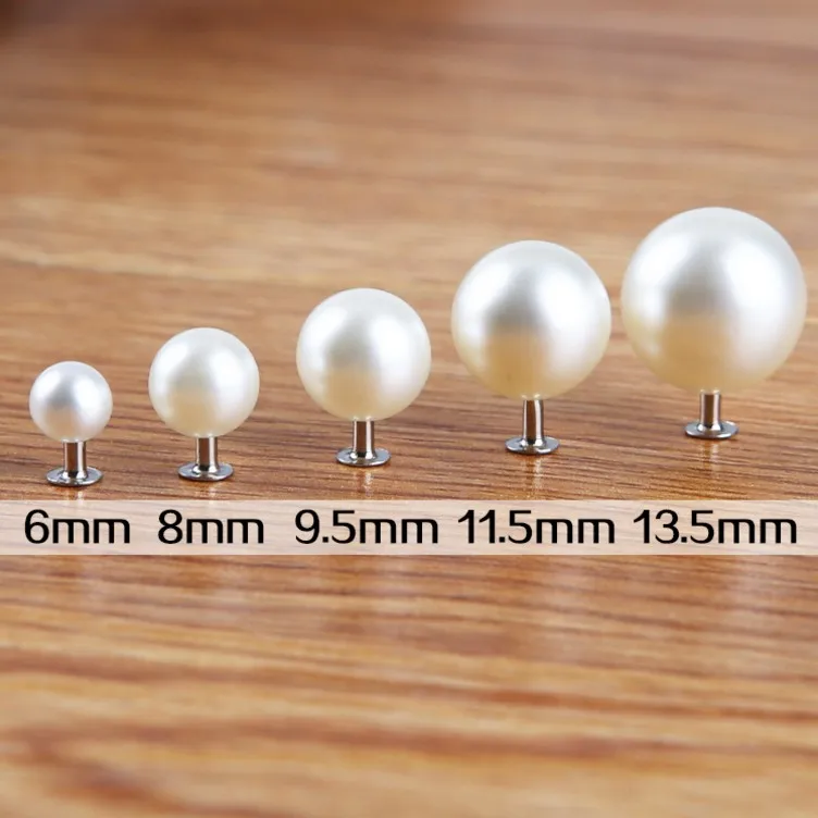 

Pretty 100pcs Fashion DIY Clothing Accessories Pearl Cap Rivets Craft Repair Pearl Knitting Lace Hat Hair Uppers Decor