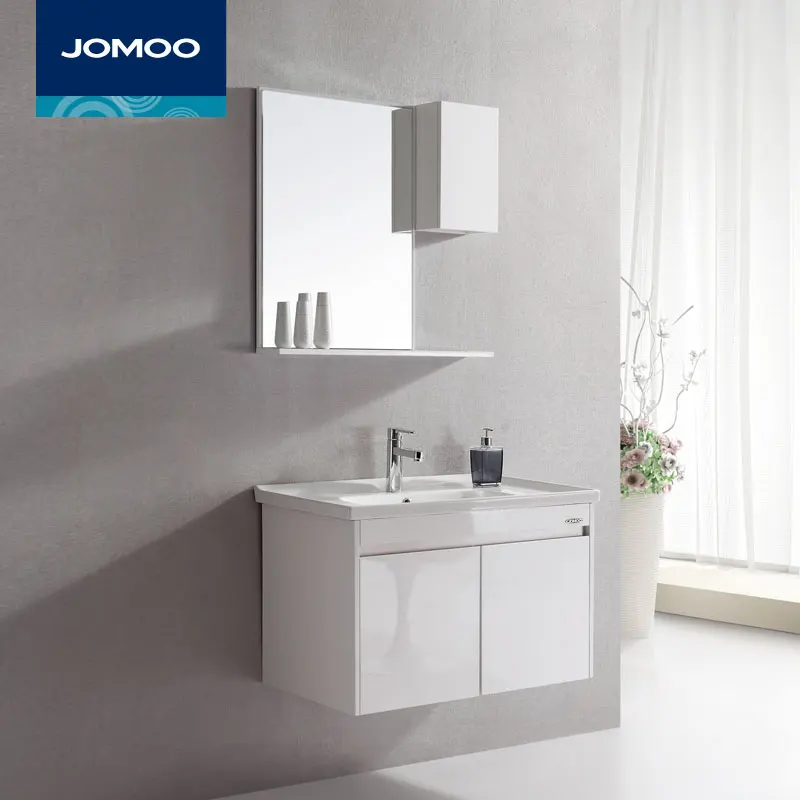 JOMOO الراقية الحمام بالباطل مع مرآة خزانة الذاتي التزجيج حوض منشفة رف PVC المواد وحدة حوض عصريّة للحمّام JOMOO الراقية الحمام بالباطل مع مرآة خزانة الذاتي التزجيج حوض منشفة رف PVC المواد وحدة حوض عصريّة للحمّام