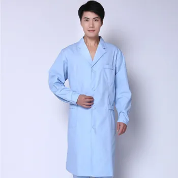 

Male Physician White coat Long-Sleeved Winter Nurses Pharmacy Workwear Oral Workwear ICU Doctor White Coat